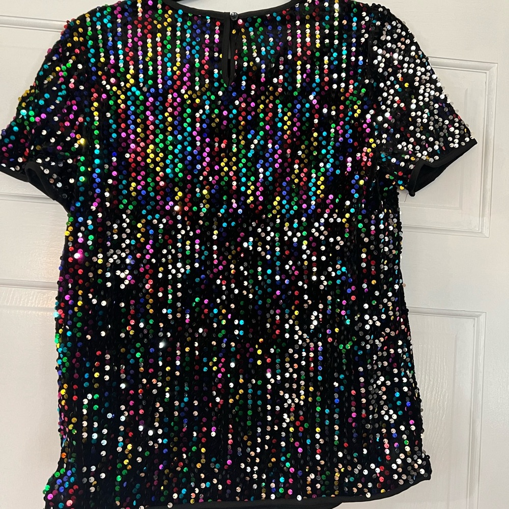 Multi color sequin blouse